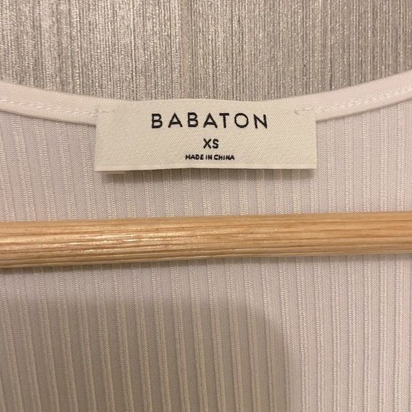 Aritzia Babaton white ribbed tank - Picture 3 of 3